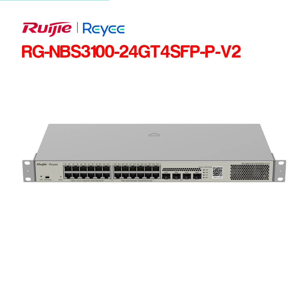 RUIJIE RG-NBS3100-24GT4SFP-P-V2 là bộ chuyển mạch PoE