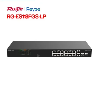 RUIJIE RG-ES118FGS-LP là Switch PoE 18 cổng 10/100/1000 Mbps
