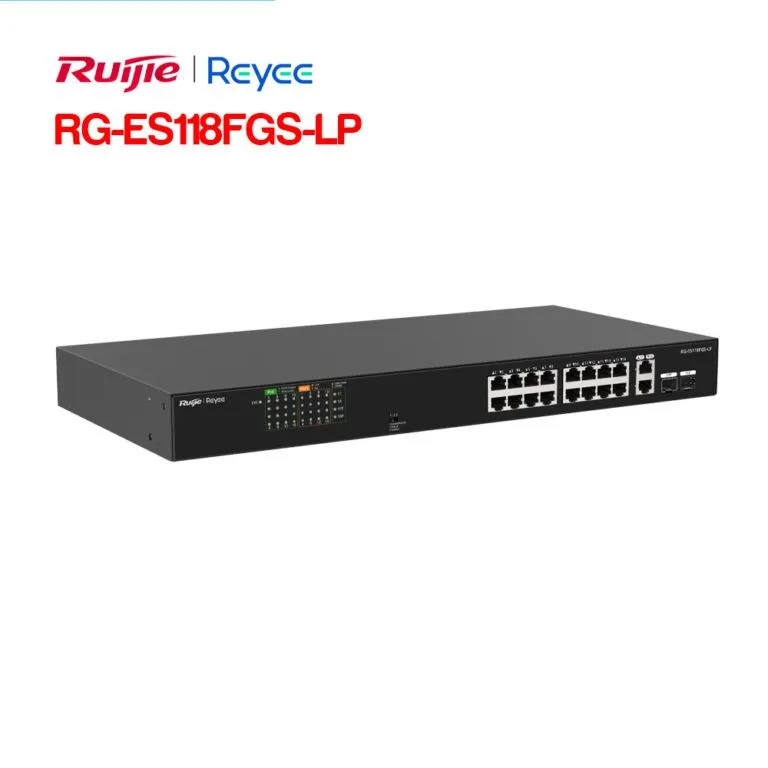 RUIJIE RG-ES118FGS-LP là Switch PoE 18 cổng 10/100/1000 Mbps - Ảnh 2