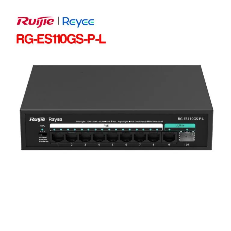 RUIJIE RG-ES110GS-P-L là Switch PoE 10 cổng